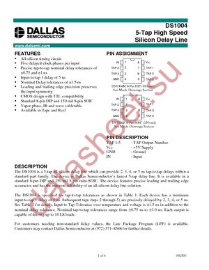 DS1004Z-4+ datasheet  